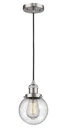 Innovations 201C-SN-G204-6 1 Light Mini Pendant, Brushed Satin Nickel