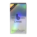 B Condoms - Platinum Large - Vegan Friendly - Odorless - Large Size - 12 Count
