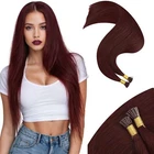 Moresoo I Tip Hair Extesnions Human Hair Burgundy Hair Extensions Itip Human ...