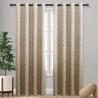 DWCN Ombre Blackout Curtains for Bedroom - Damask Patterned Thermal Insulated