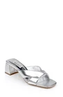 Badgley Mischka Women's Briella II Heeled Sandal, Silver, 10