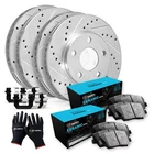 R1 Concepts Front and Rear Brakes and Rotors| Hardware Included| Front and Rear