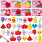 JOYIN 30 Packs Gift Cards with Fruit Mochi Squishy Toys, Stress Relief Fidget,