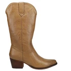 ROPER Nettie Burnished Tan Faux Leather Vamp & Shaft 10 M