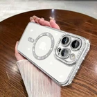 MZELQ Compatible with iPhone 12 Pro Max Case Plating Electroplate Magnetic