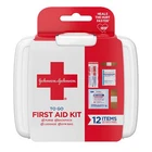 J&J Red Cross First Aid To Go Mini Portable Emergency Wound Care Travel Kit with