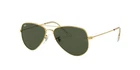 Ray-Ban RB3044 Aviator Small Metal Sunglasses, Gold/G-15 Green, 52 mm