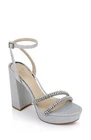 Jewel Badgley Mischka Rochel Platform Block Heel with Gemstone Embellished