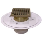 Jones Stephens Corp - 2 PVC Hd FLR Drn W/6 Sq BRZ Str/Spud
