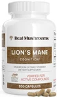 Real Mushrooms Lionâ€™s Mane Supplement Capsules - Organic Lions Mane Extract for