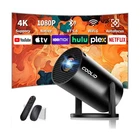 Mini Projector, Support 4K 1080P Portable Projector with Bidirectional WIFI6 5G