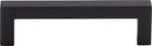 Top Knobs M1162 Nouveau III Collection 3-3/4" Square Bar Pull, Flat Black